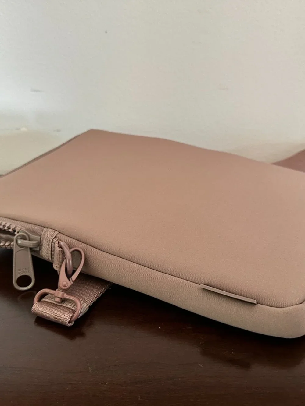 Dagne Dover Laptop Sleeve Crossbody Bag Blush Pink Color 11 x 8